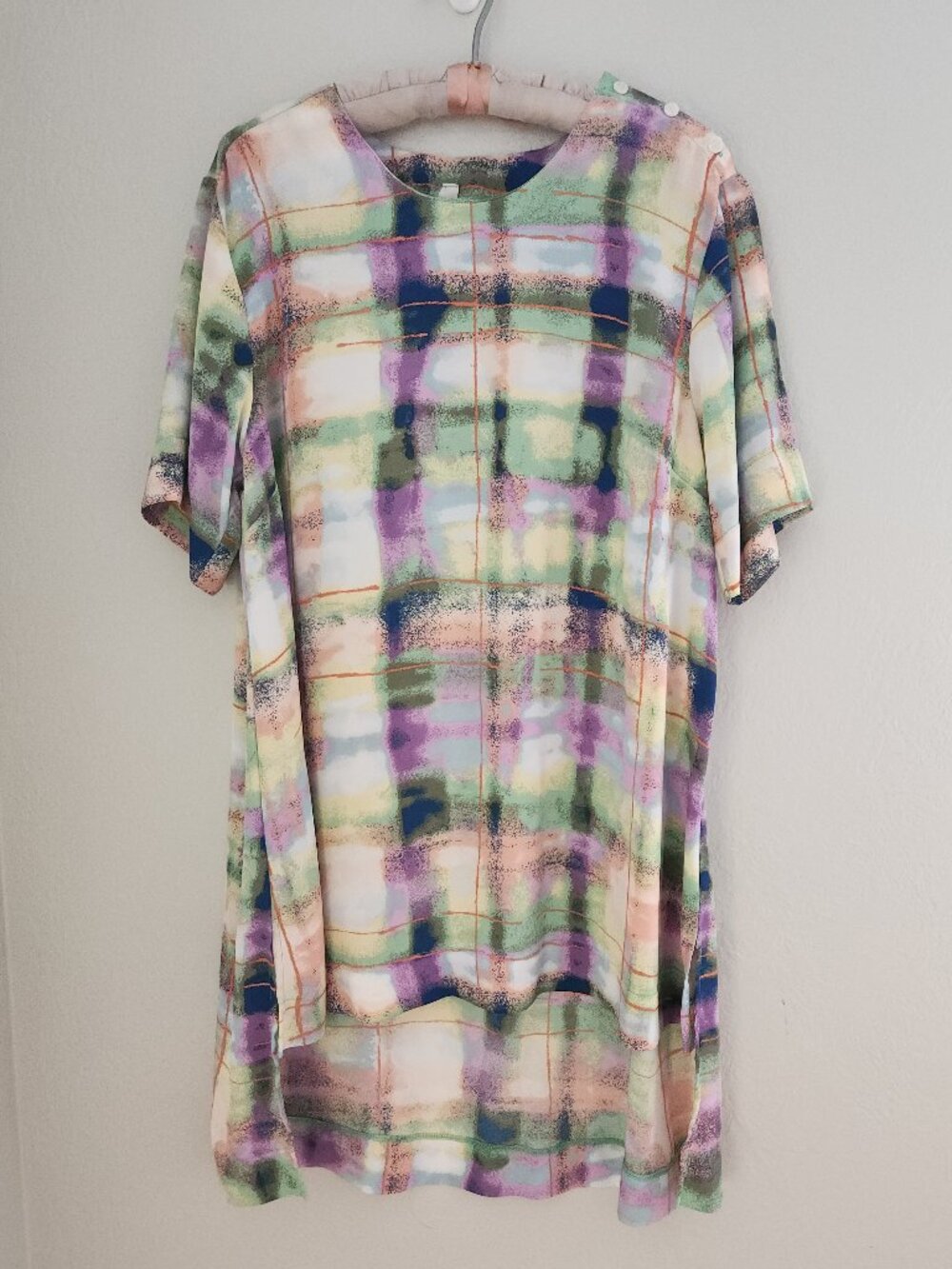 Melissa McCarthy Seven7 collection Watercolor Design Tunic Top Womens Large